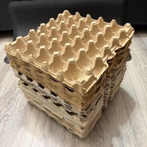 18 Pack Cardboard Egg Flats 30 Cell‎ Pulp Trays for Storage Crafting 11.5x11.5